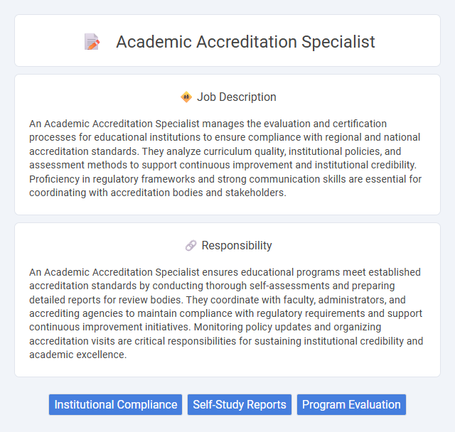 Academic Accreditation Specialist Job Description and Career Detail
