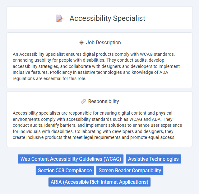 Accessibility Specialist Job Description and Career Detail