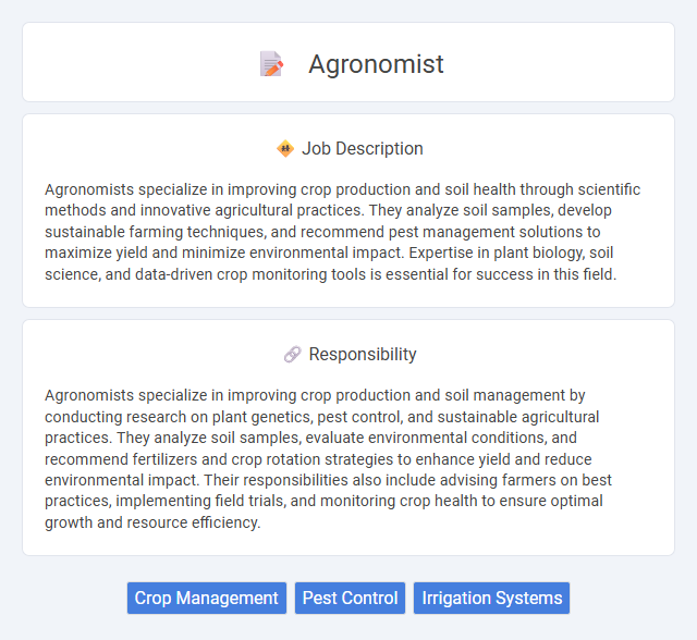 Agronomist Job Description and Career Detail