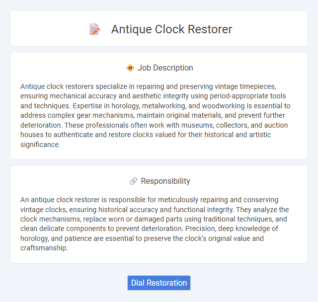 Antique Clock Restorer Job Description and Career Detail
