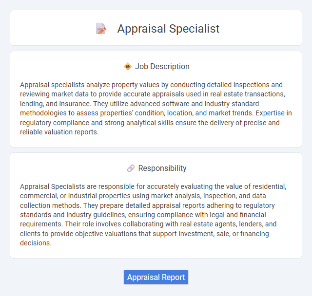 Appraisal Specialist Job Description and Career Detail