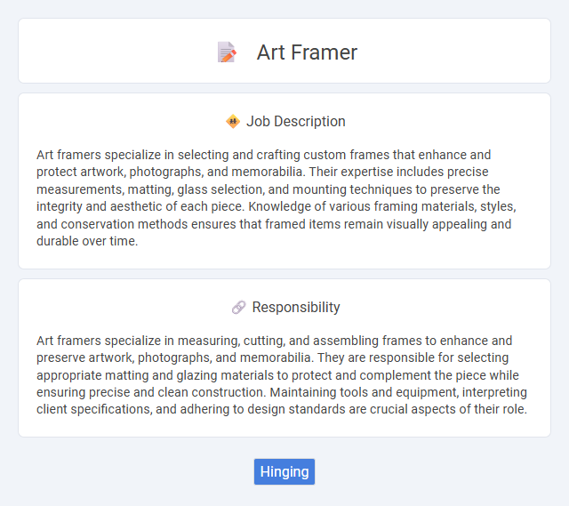 Art Framer Job Description and Career Detail