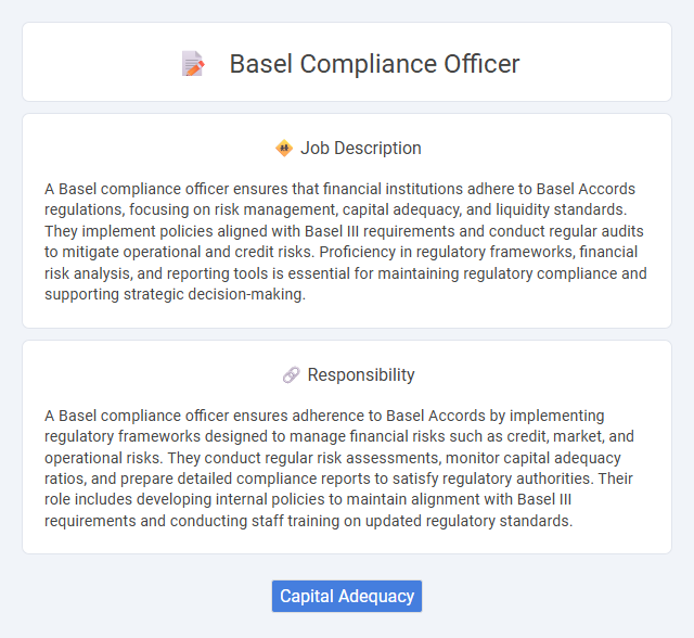 Basel Compliance Officer Job Description and Career Detail