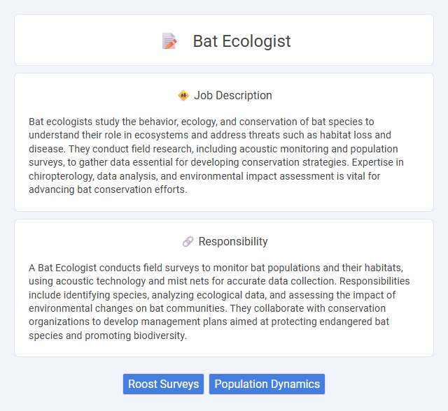 Bat Ecologist Job Description and Career Detail