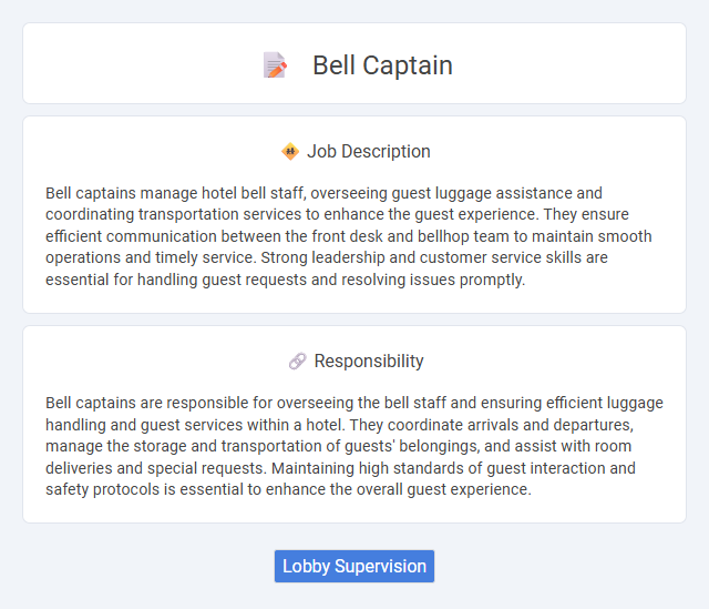 Bell Captain Job Description and Career Detail