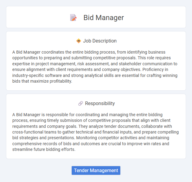 Bid Manager Job Description and Career Detail
