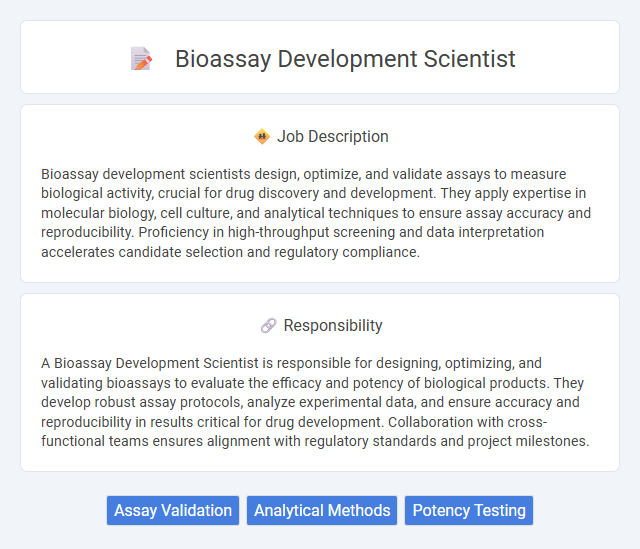Bioassay Development Scientist Job Description and Career Detail