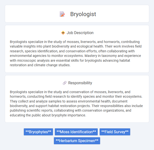 Bryologist Job Description and Career Detail