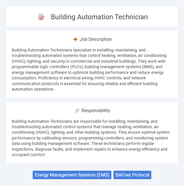 Building Automation Technician Job Description and Career Detail