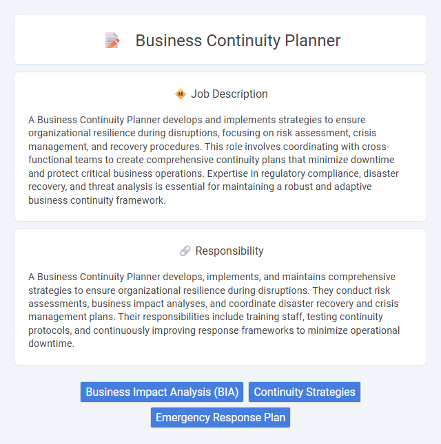 Business Continuity Planner Job Description and Career Detail