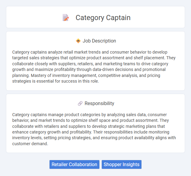 Category Captain Job Description and Career Detail
