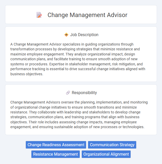 Change Management Advisor Job Description and Career Detail