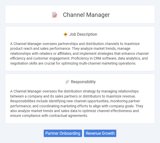 Channel Manager Job Description and Career Detail