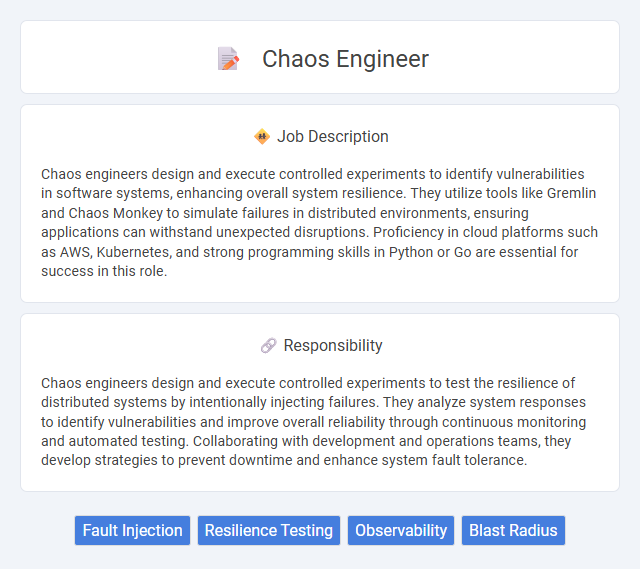 Chaos Engineer Job Description and Career Detail