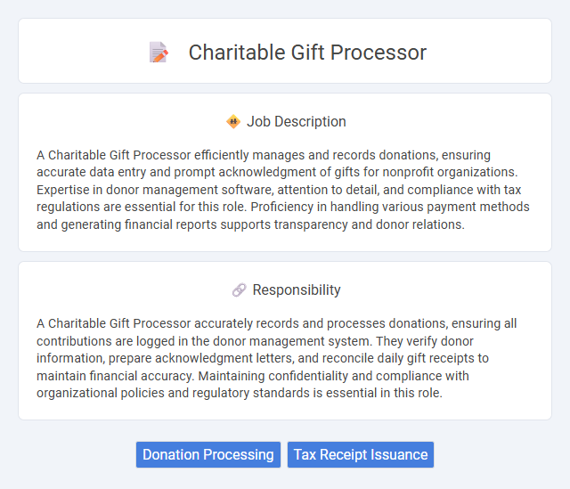 Charitable Gift Processor Job Description and Career Detail