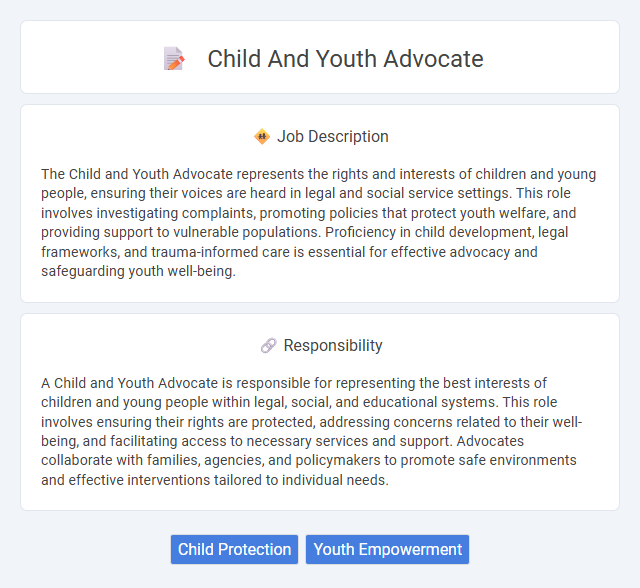 Child And Youth Advocate Job Description and Career Detail