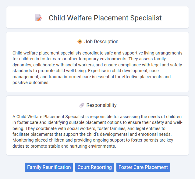 Child Welfare Placement Specialist Job Description and Career Detail