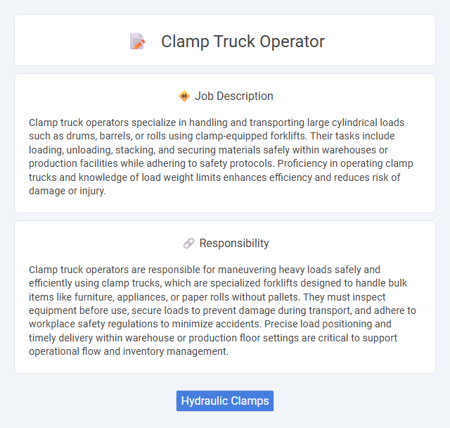 Clamp Truck Operator Job Description and Career Detail