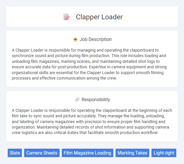 Clapper Loader Job Description and Career Detail