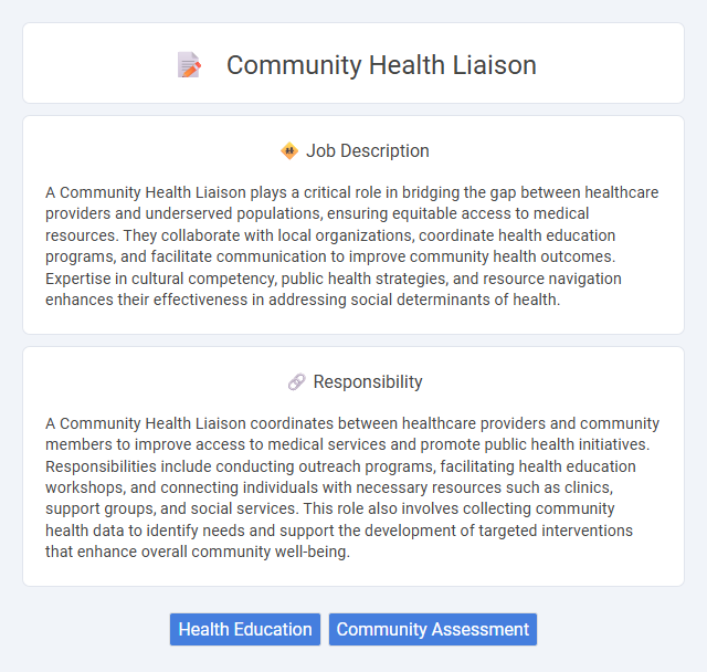 Community Health Liaison Job Description and Career Detail