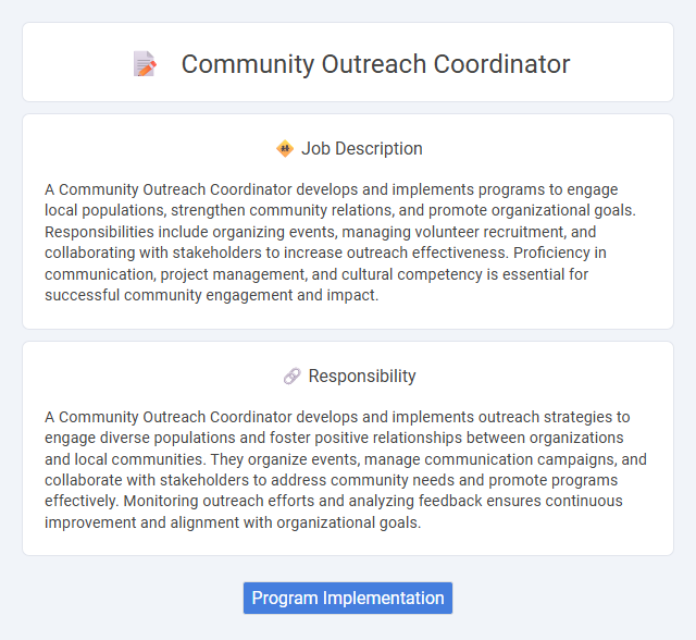 Community Outreach Coordinator Job Description and Career Detail