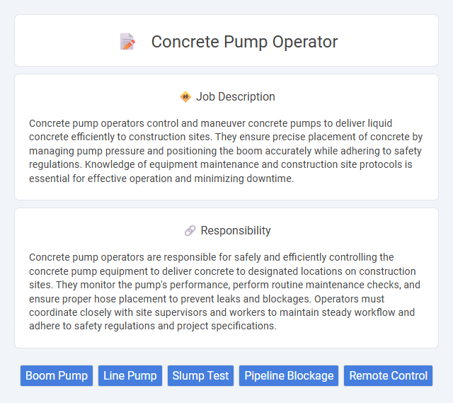 Concrete Pump Operator Job Description and Career Detail