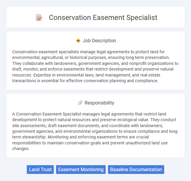 Conservation Easement Specialist Job Description and Career Detail
