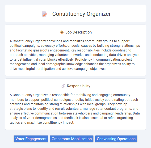 Constituency Organizer Job Description and Career Detail