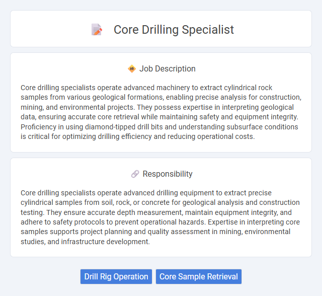Core Drilling Specialist Job Description and Career Detail