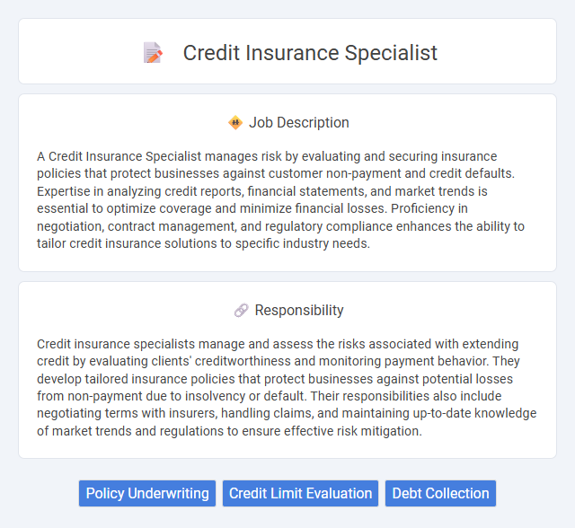 Credit Insurance Specialist Job Description and Career Detail