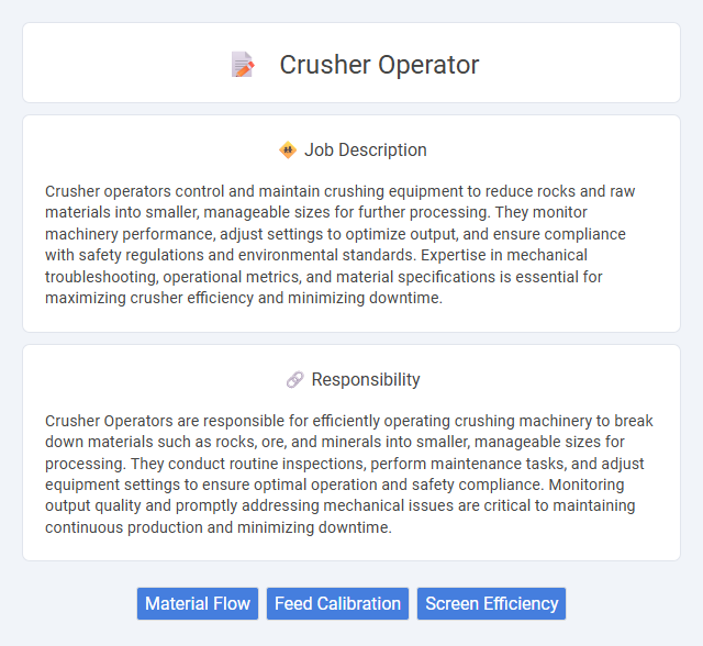 Crusher Operator Job Description and Career Detail