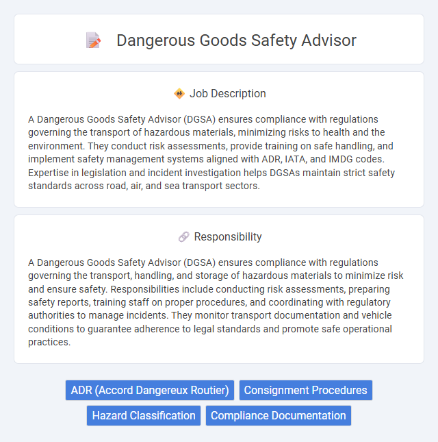 Dangerous Goods Safety Advisor Job Description and Career Detail