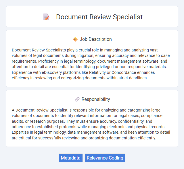 Document Review Specialist Job Description and Career Detail