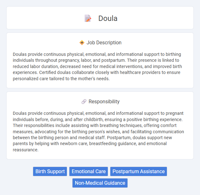 Doula Job Description and Career Detail