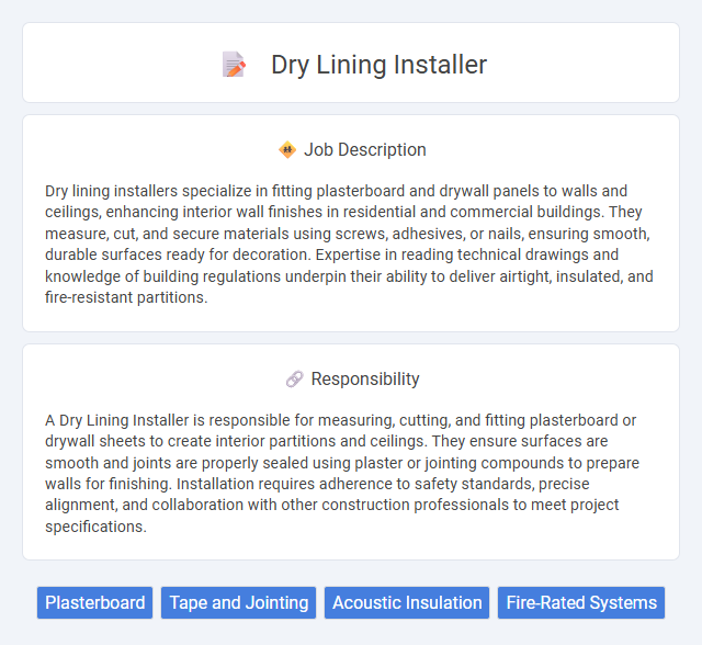 Dry Lining Installer Job Description and Career Detail