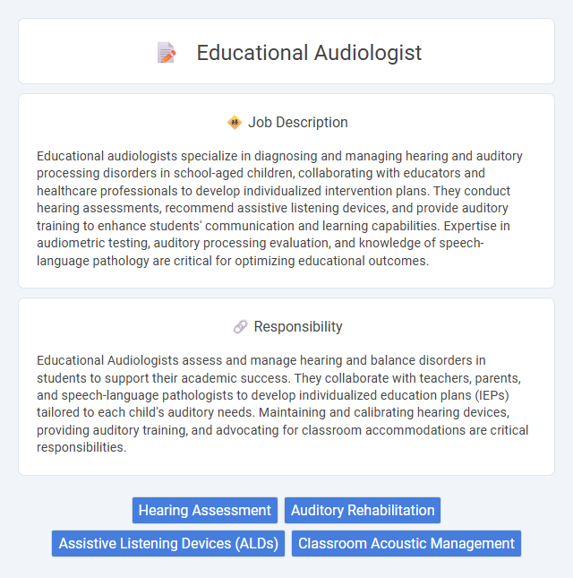 Educational Audiologist Job Description and Career Detail