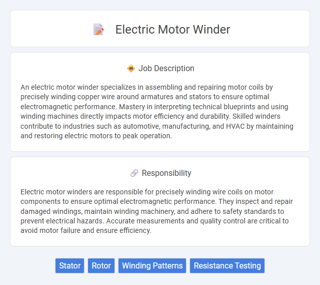 Electric Motor Winder Job Description and Career Detail