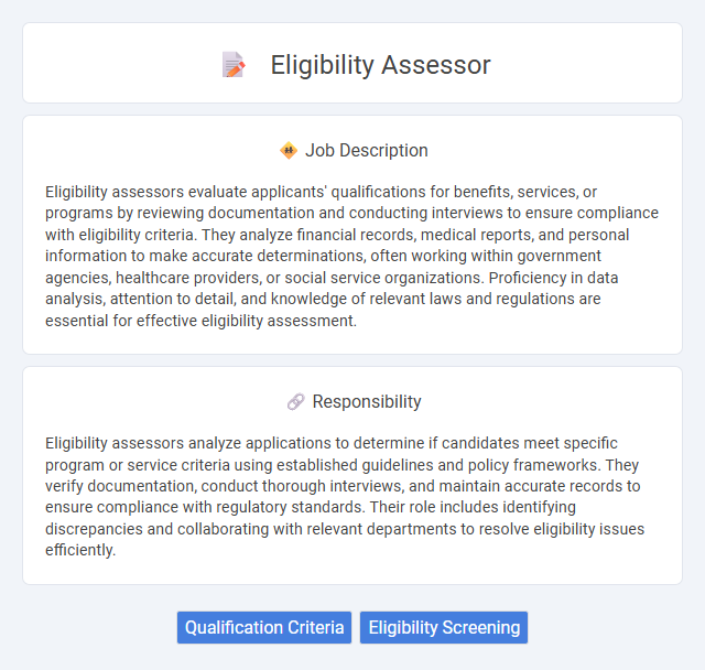 Eligibility Assessor Job Description and Career Detail