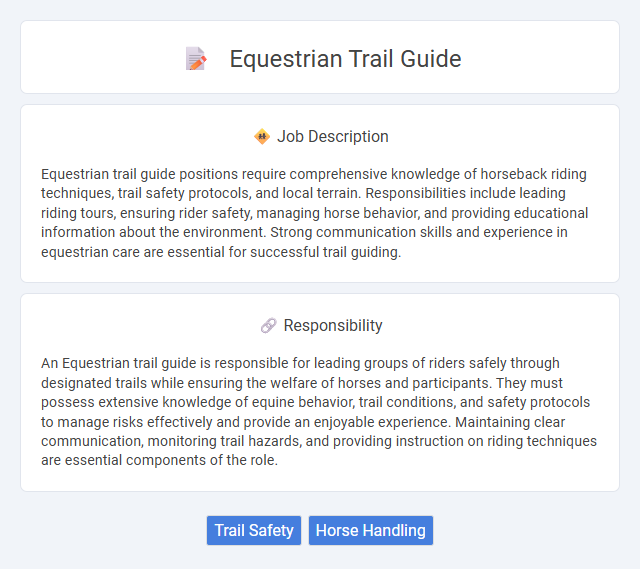 Equestrian Trail Guide Job Description and Career Detail
