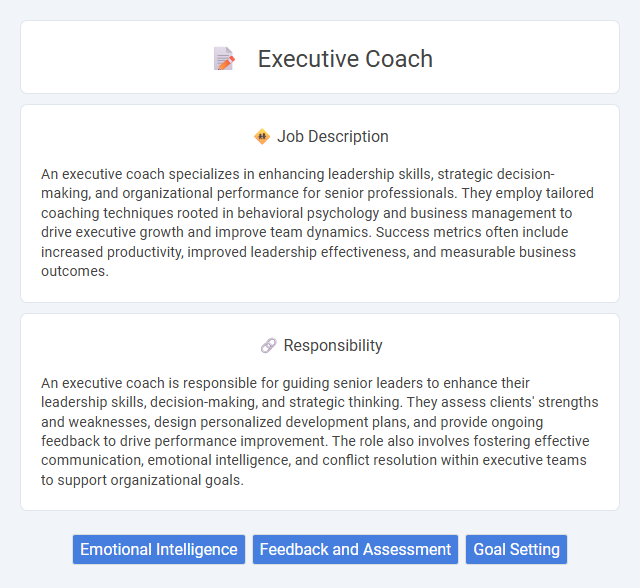 Executive Coach Job Description and Career Detail