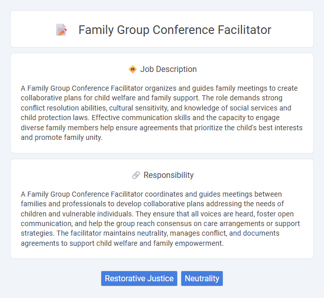 Family Group Conference Facilitator Job Description and Career Detail