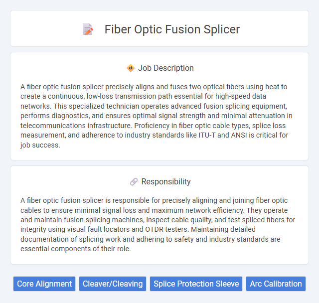Fiber Optic Fusion Splicer Job Description and Career Detail