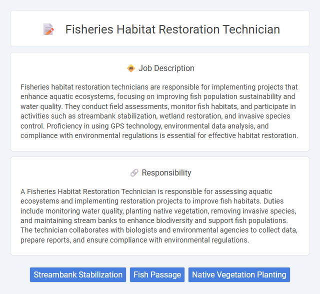 Fisheries Habitat Restoration Technician Job Description and Career Detail