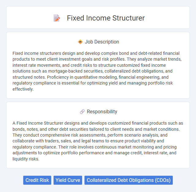 Fixed Income Structurer Job Description and Career Detail