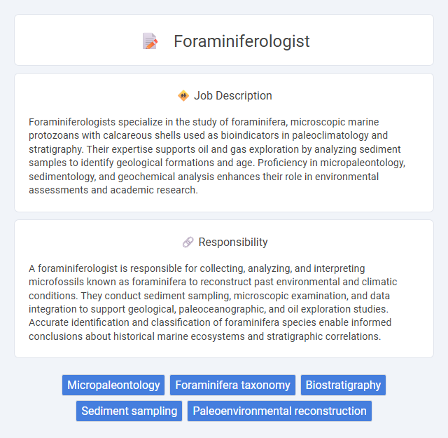 Foraminiferologist Job Description and Career Detail