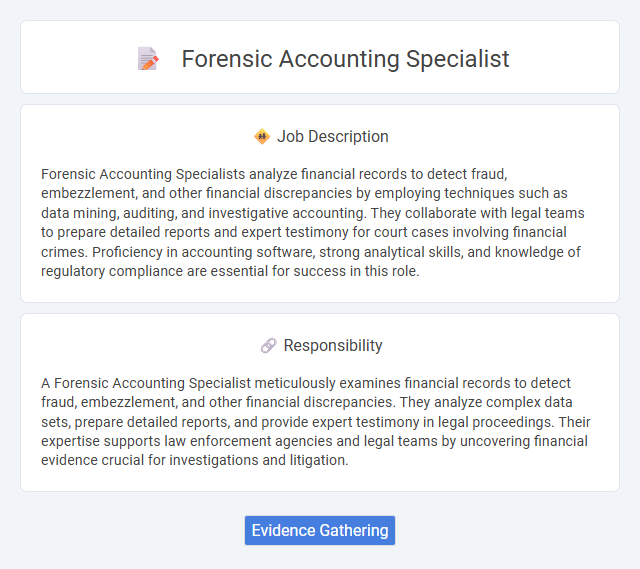 Forensic Accounting Specialist Job Description and Career Detail