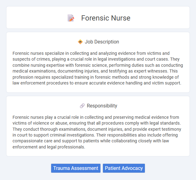 Forensic Nurse Job Description and Career Detail