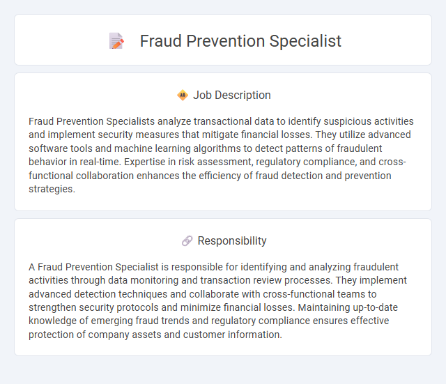 Fraud Prevention Specialist Job Description and Career Detail