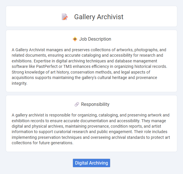 Gallery Archivist Job Description and Career Detail