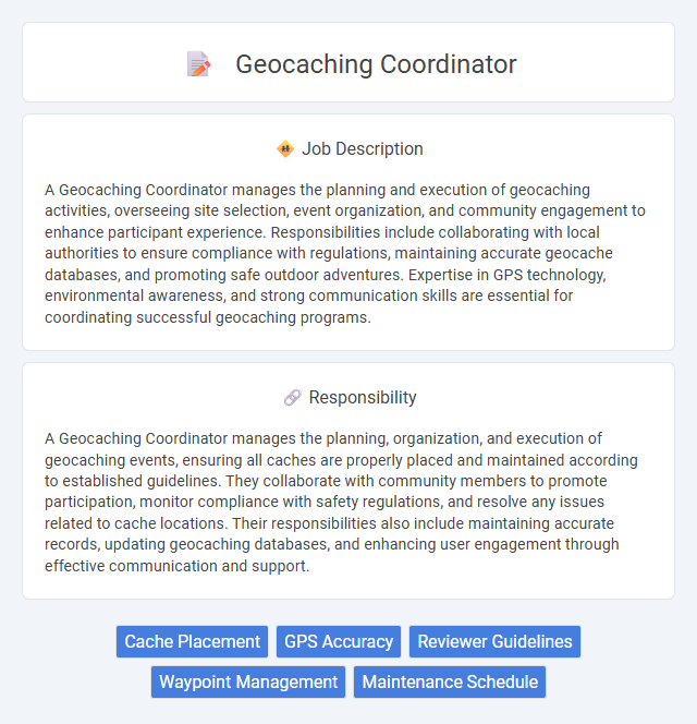 Geocaching Coordinator Job Description and Career Detail